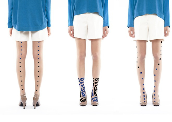 Circle long,Triangle, Square long Black×Blue