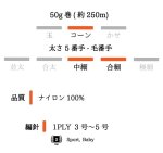 画像6: 中細・不織布リボンファンシーヤーン  50g/250m巻 3色 (6)