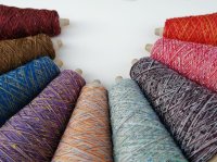 靴下専用•一期一会糸 (かはみねたにくも)100gコーン巻き/ 合細ファンシー引き揃え工業糸