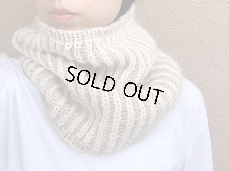 画像1: #まいにちのスヌード キット／梳毛メリノ「またね」×シルクモヘヤ「いつも」 (1)