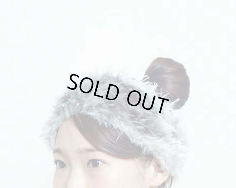 画像1: フリーパターンデータ 「そっと」「あたかも」で編む ファーヘアバンド (1)