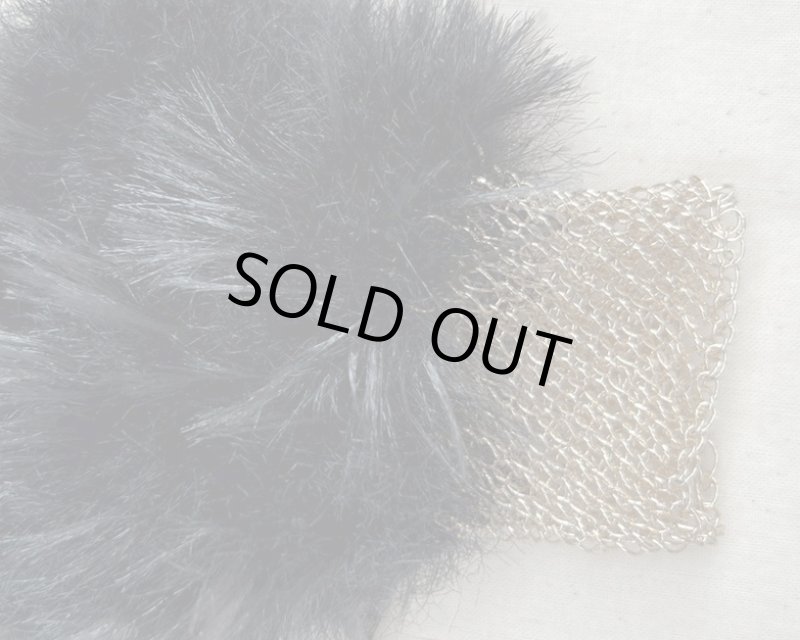 画像10: ファーヘアバンド キット／長短ミックスファーヤーン「そっと」×不思議なラメ糸「あたかも」 (10)