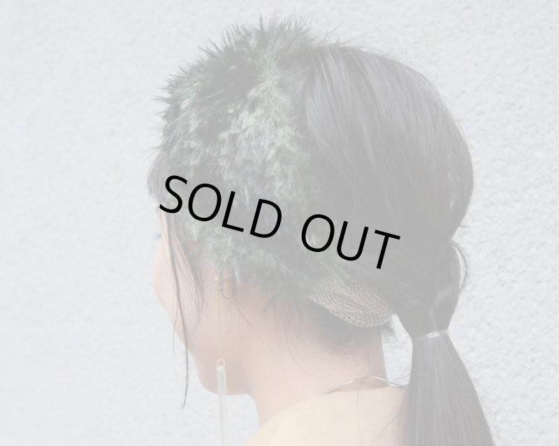 画像3: フリーパターンデータ 「そっと」「あたかも」で編む ファーヘアバンド (3)